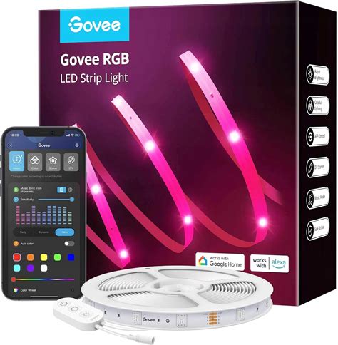 rgb lights amazon|Govee 100ft LED Strip Lights, Bluetooth RGB Father's Day LED Lights.